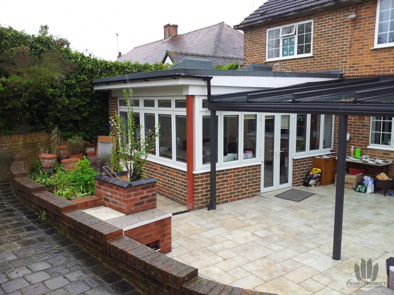 Rear extension and paved patio