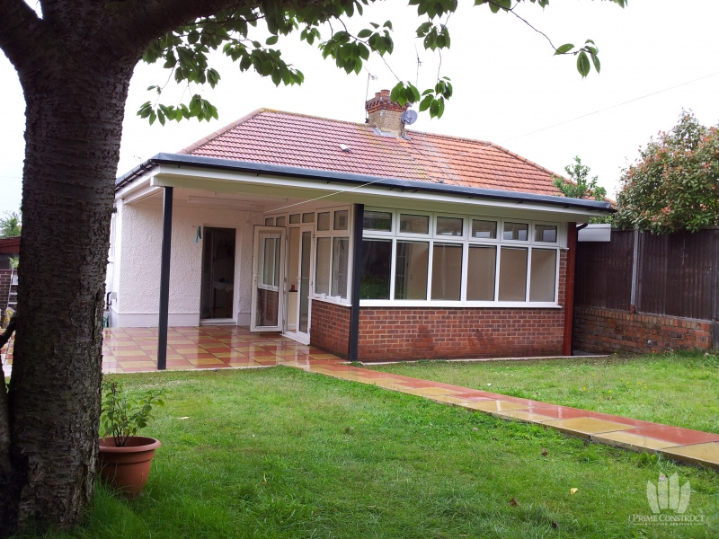 Rear building and garden after exterior works