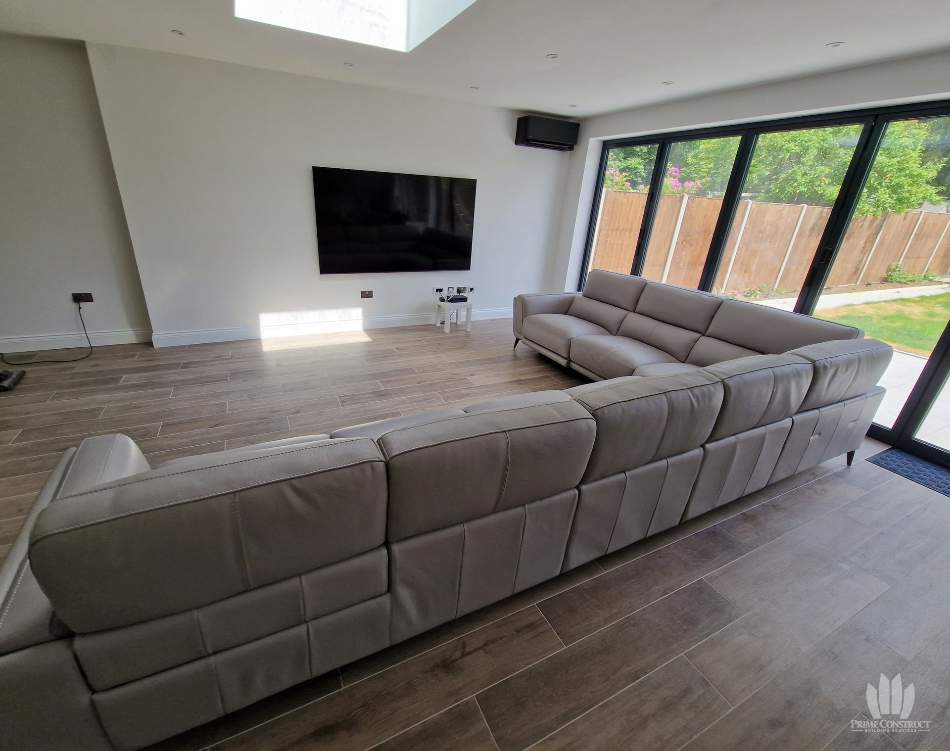 Completed rear living area and glazing